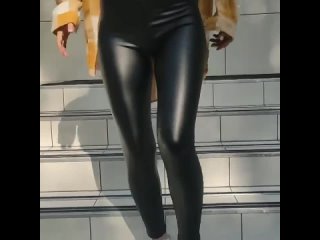 legs and ass in leather leggings stylish look for everyday life