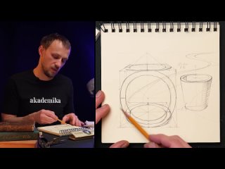 denis chernov. how to draw an ellipse in an ellipse. lesson 4