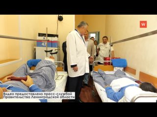 the governor of the leningrad region visited the wounded during a special operation in the military military